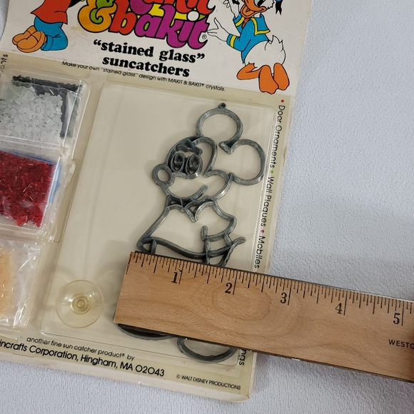 Vtg Makit & Bakit Mickey Mouse Donald Duck Suncatcher Kit - Picture 8 of 13